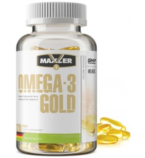 Maxler   Omega-3 Gold + Vitamin E  (DE)   (120 гель капс)